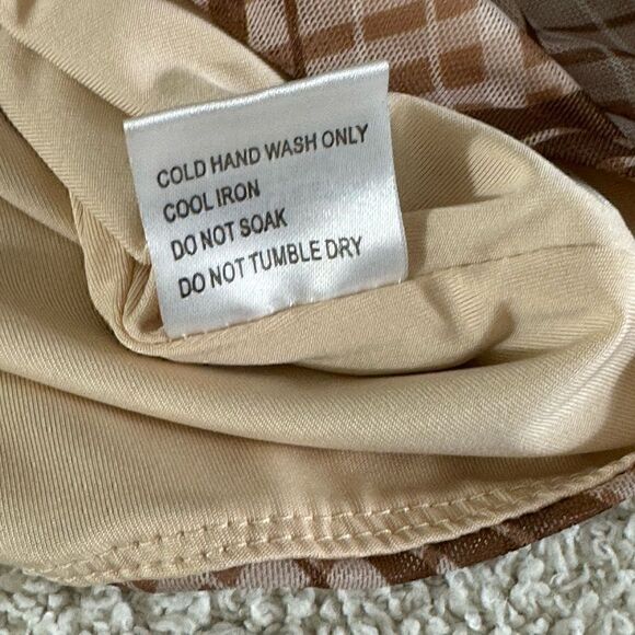 Princess Polly Top Womens Size 6 Lucille Crop Chiffon Y2K check Ruched 90s 00s - Picture 10 of 14